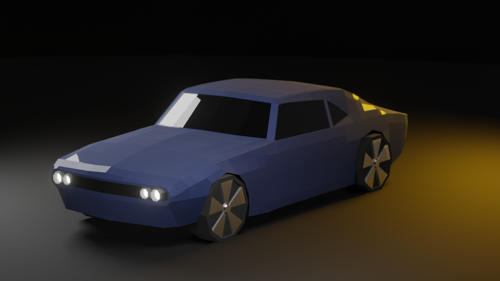 Low Poly Camaro Coupe 1968 preview image
